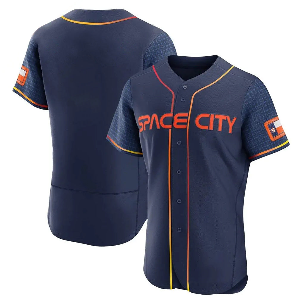 Choea H.Astros Navy City Connect Limited Elite Home Blank Player Stitched Jerseys