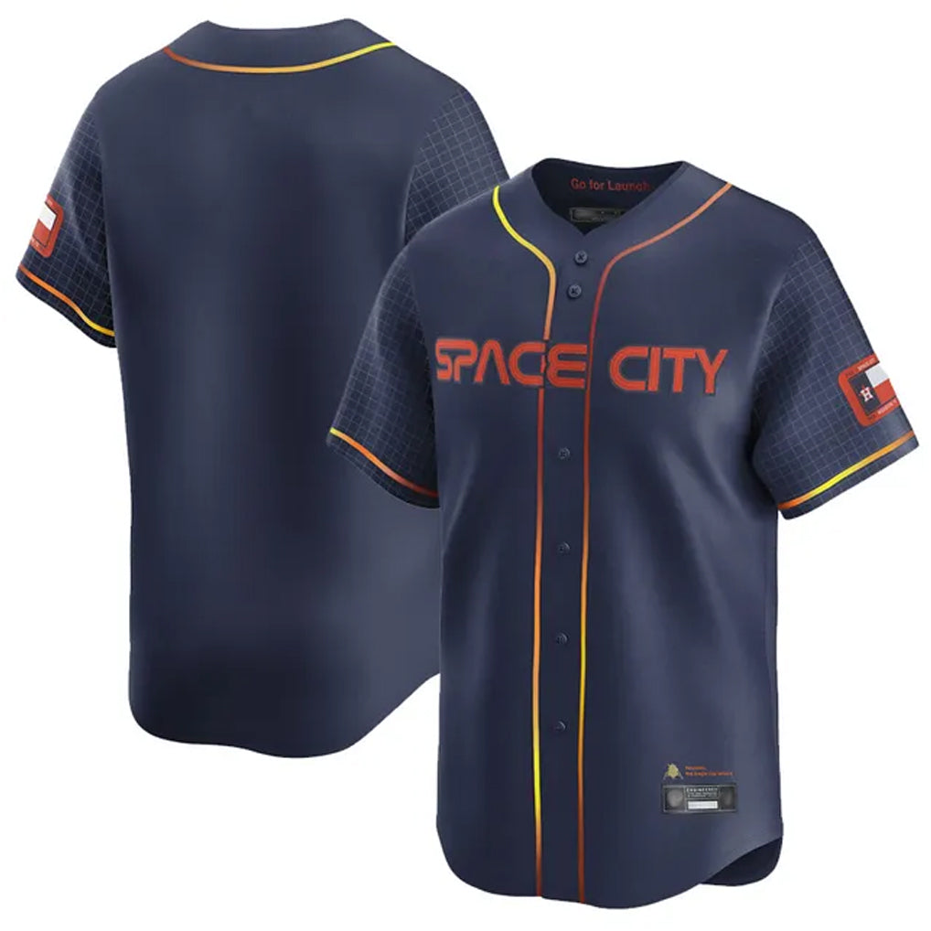 Choea H.Astros Navy City Connect Limited Home Blank Player Stitched Jerseys