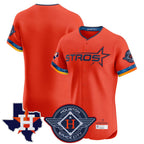 Choea H.Astros Orange City Connect Texas Patch Vapor Premier Blank Player Limited Elite Home Stitched Jerseys
