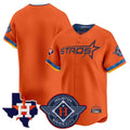 Choea H.Astros Orange City Connect Texas Patch Vapor Premier Blank Player Limited Home Stitched Jerseys