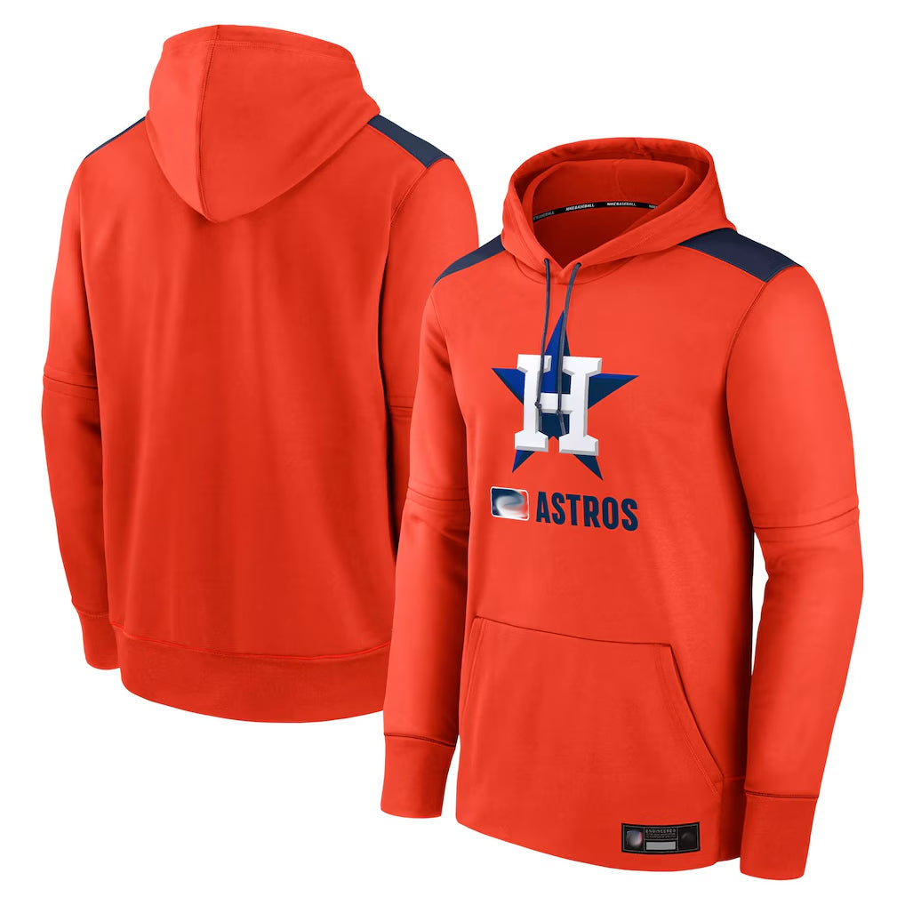 Choea H.Astros Orange Club Fleece Pullover Hoodie Blank Player Stitched Jerseys