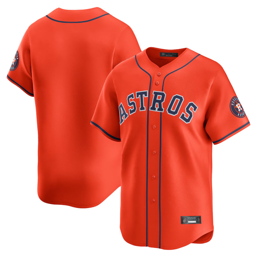 Choea H.Astros Orange Home Limited Blank Player Stitched Jerseys