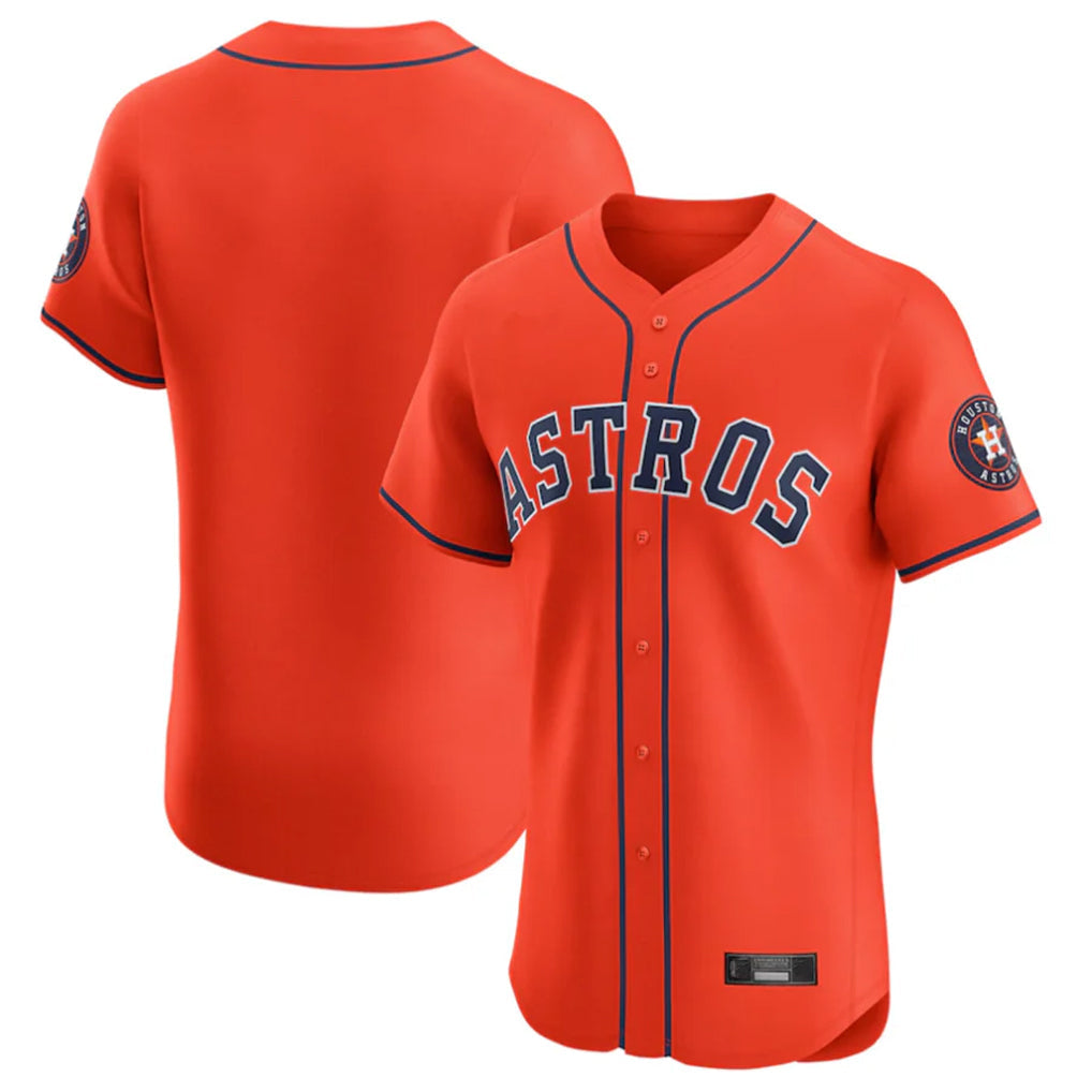 Choea H.Astros Orange Home Limited Elite Blank Player Stitched Jerseys