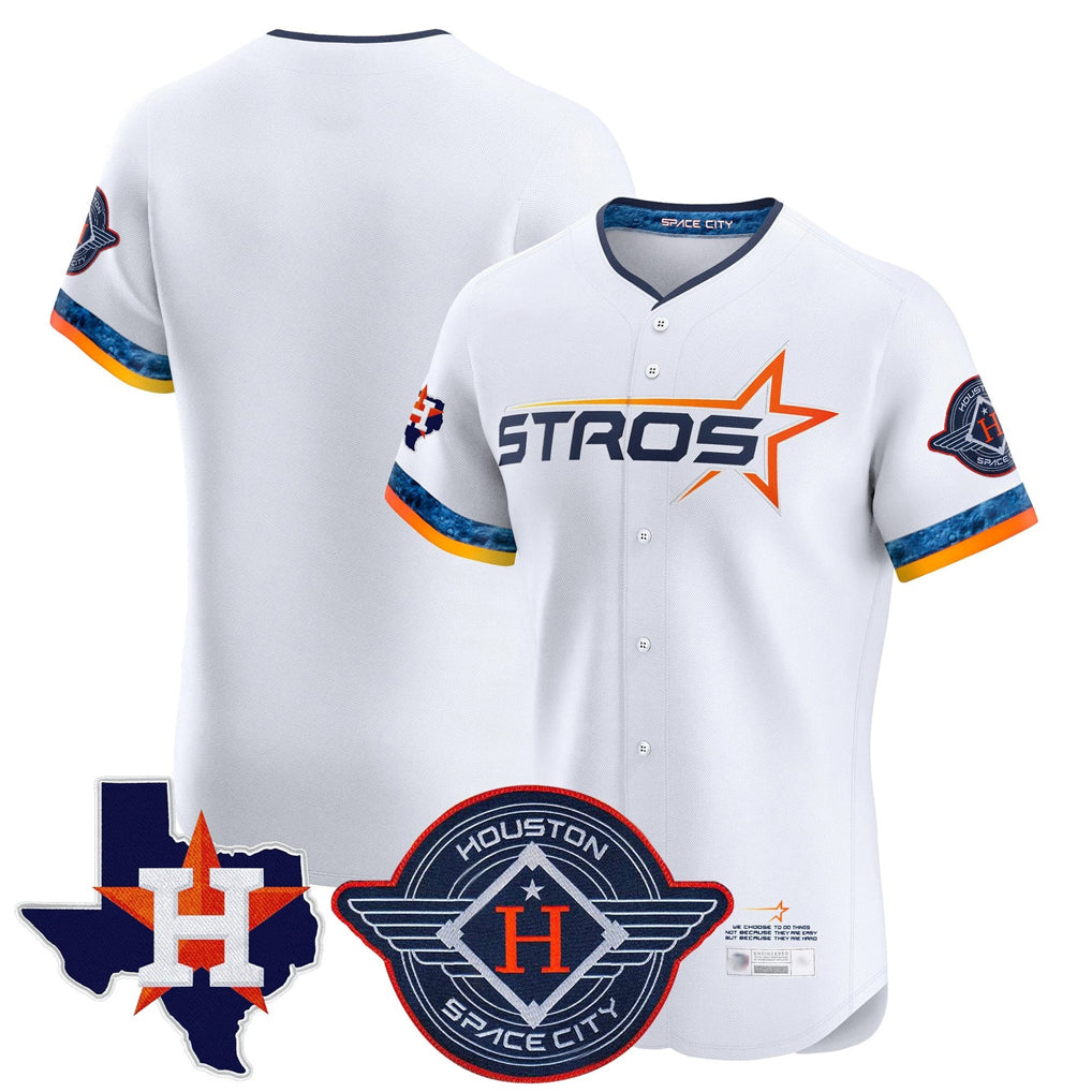 Choea H.Astros White City Connect Texas Patch Vapor Premier Blank Player Limited Elite Home Stitched Jerseys