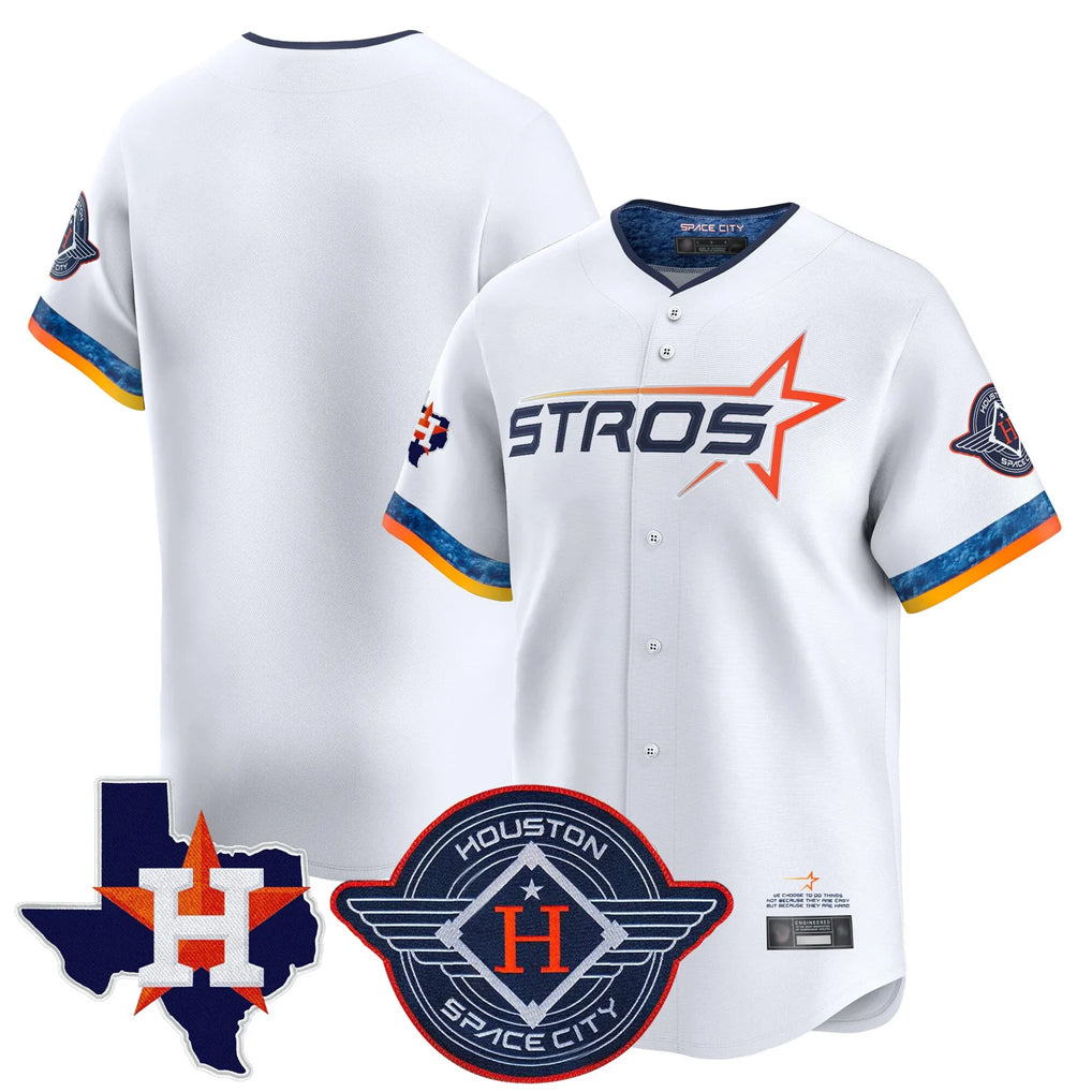 Choea H.Astros White City Connect Texas Patch Vapor Premier Blank Player Limited Home Stitched Jerseys