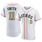 Choea H.Astros #11 Cam Smith Player Gold Collection Limited Elite Home Stitched Jerseys