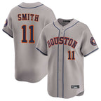 Choea H.Astros #11 Cam Smith Player Gray Home Limited Stitched Jerseys
