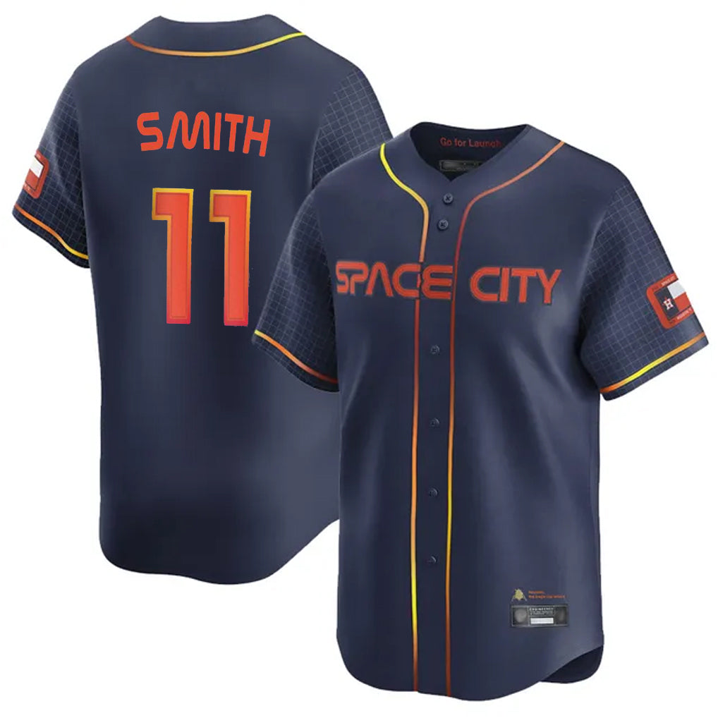 Choea H.Astros #11 Cam Smith Player Navy City Connect Home Limited Stitched Jerseys