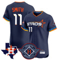 Choea H.Astros #11 Cam Smith Player Navy City Connect Texas Patch Vapor Premier Limited Elite Home Stitched Jerseys