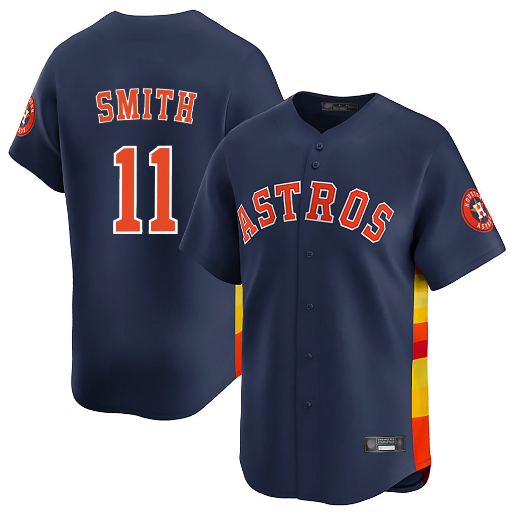 Choea H.Astros #11 Cam Smith Player Navy Home Limited Stitched Jerseys
