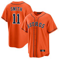 Choea H.Astros #11 Cam Smith Player Orange Home Game Stitched Jerseys