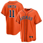 Choea H.Astros #11 Cam Smith Player Orange Home Game Stitched Jerseys