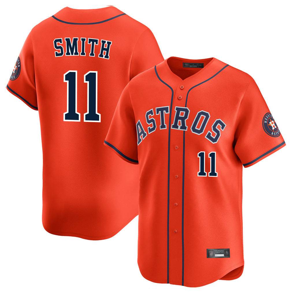 Choea H.Astros #11 Cam Smith Player Orange Home Limited Stitched Jerseys