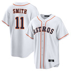 Choea H.Astros #11 Cam Smith Player White Home Game Stitched Jerseys