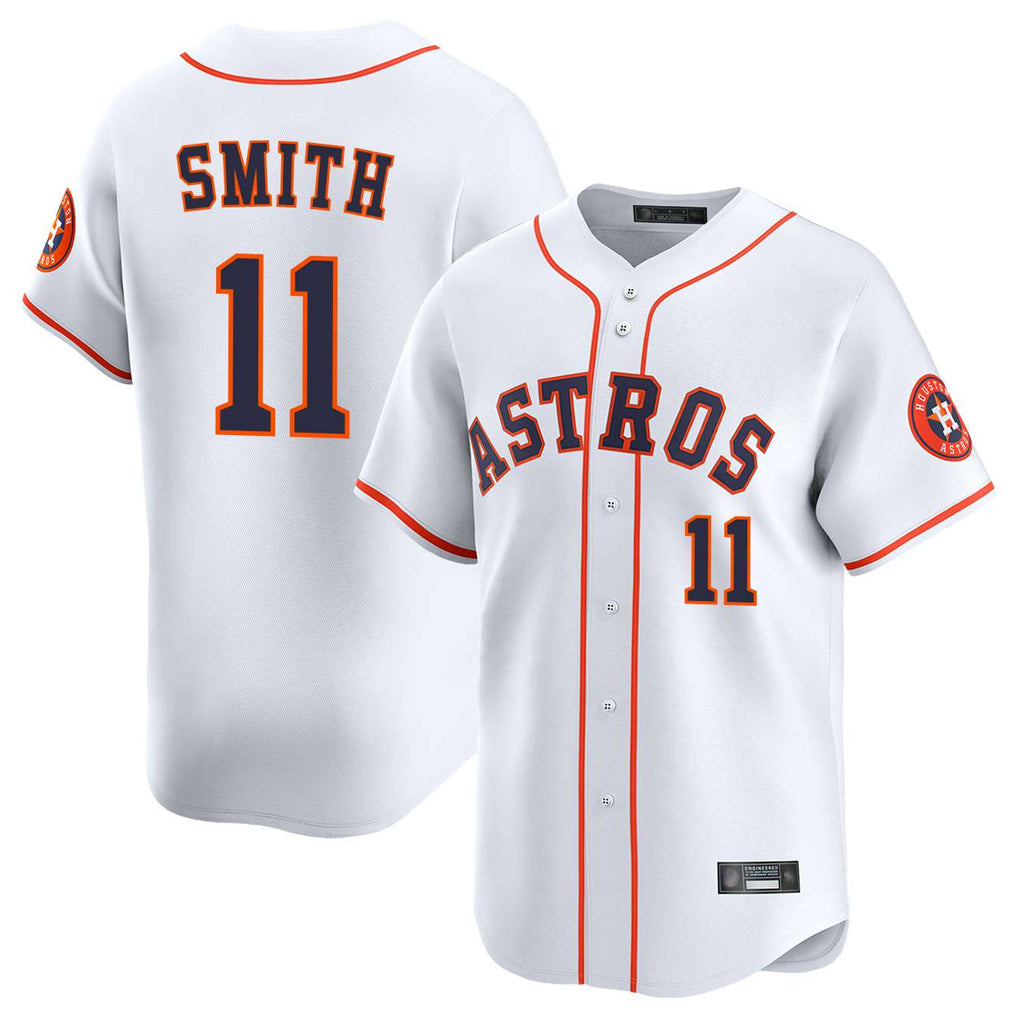 Choea H.Astros #11 Cam Smith Player White Home Limited Stitched Jerseys