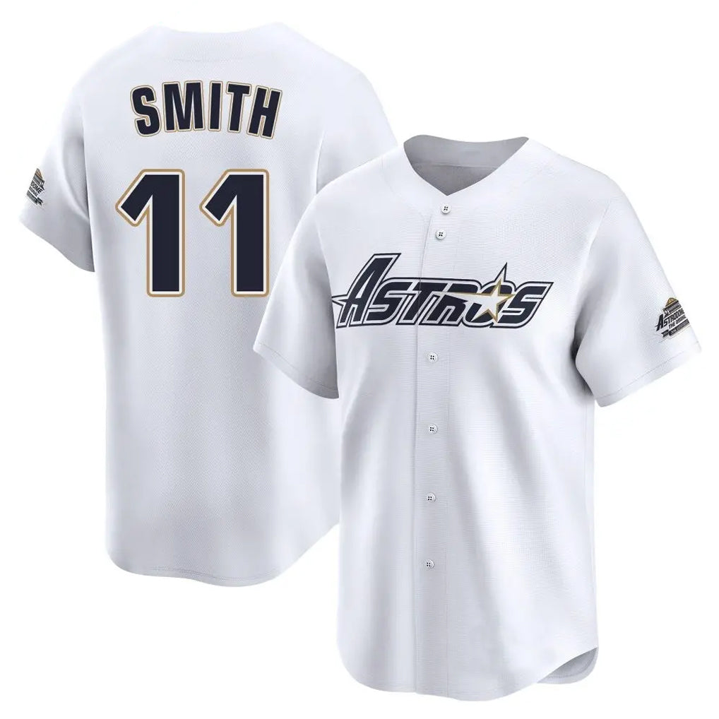 Choea H.Astros #11 Cam Smith Player White Throwback Cooperstown Collection Limited Stitched Jerseys