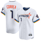 Choea H.Astros #1 Carlos Correa Player White City Connect Limited Home Stitched Jerseys