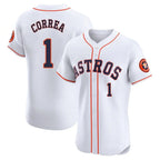 Choea H.Astros #1 Carlos Correa Player White Limited Elite Home Stitched Jerseys