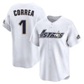 Choea H.Astros #1 Carlos Correa Player White Throwback Cooperstown Collection Limited Stitched Jerseys