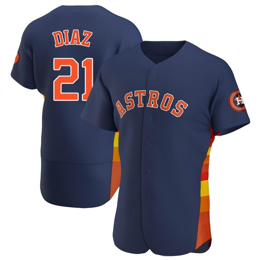 Choea H.Astros #21 Yainer Diaz Player Navy Home Limited Elite Stitched Jerseys