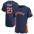 Choea H.Astros #21 Yainer Diaz Player Navy Home Limited Elite Stitched Jerseys