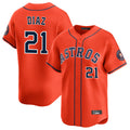 Choea H.Astros #21 Yainer Diaz Player Orange Home Limited Stitched Jerseys
