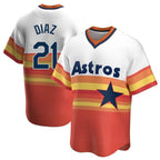Choea H.Astros #21 Yainer Diaz Player Rainbow Cooperstown Collection T-shirt Stitched Jerseys