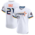 Choea H.Astros #21 Yainer Diaz Player White City Connect Limited Elite Home Stitched Jerseys