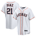 Choea H.Astros #21 Yainer Diaz Player White Home Game Stitched Jerseys