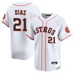 Choea H.Astros #21 Yainer Diaz Player White Home Limited Stitched Jerseys