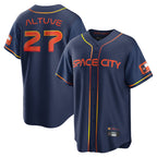Choea H.Astros #27 Jose Altuve Player Navy City Connect Home Game Stitched Jerseys