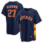 Choea H.Astros #27 Jose Altuve Player Navy Home Game Stitched Jerseys