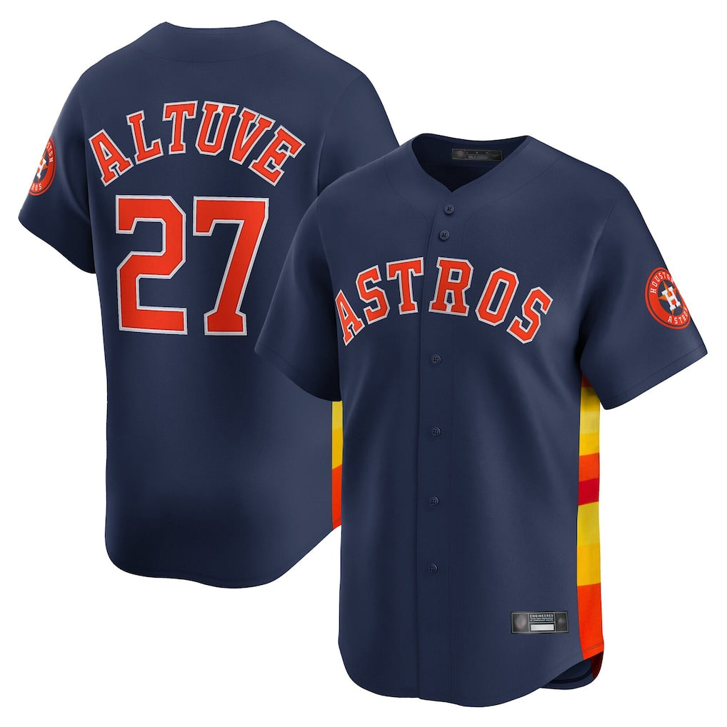 Choea H.Astros #27 Jose Altuve Player Navy Home Limited Stitched Jerseys