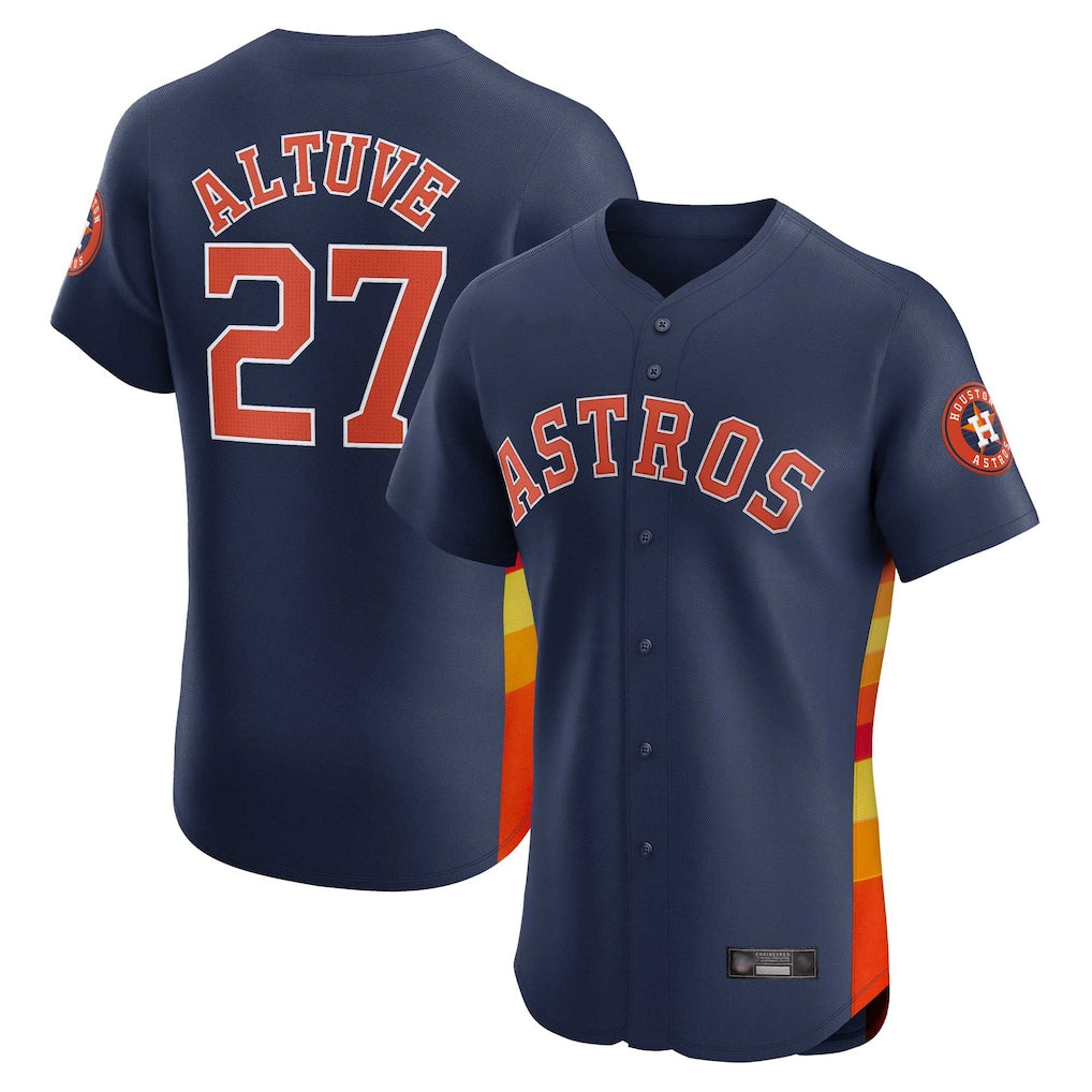 Choea H.Astros #27 Jose Altuve Player Navy Limited Elite Home Stitched Jerseys
