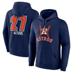 Choea H.Astros #27 Jose Altuve Player Navy Pullover Hoodie Stitched Jerseys