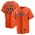 Choea H.Astros #27 Jose Altuve Player Orange Home Game Stitched Jerseys