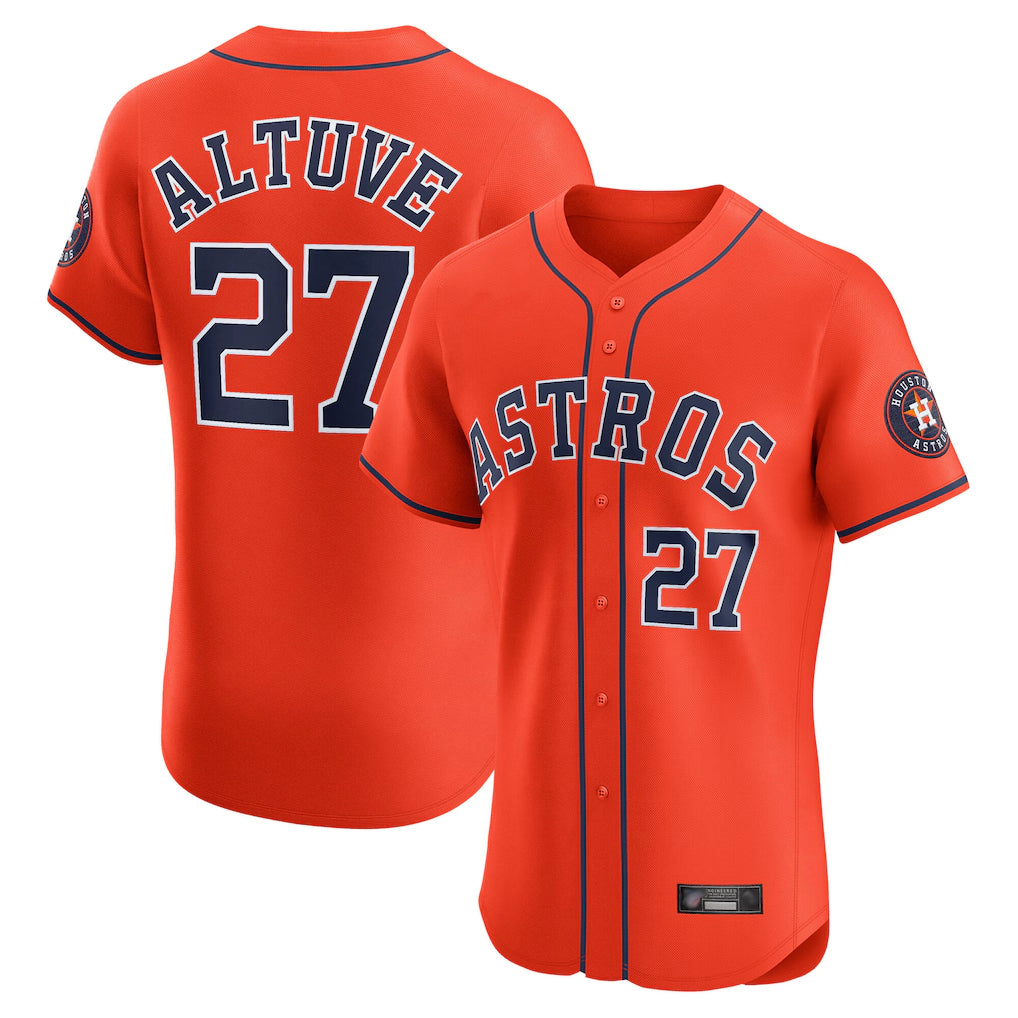Choea H.Astros #27 Jose Altuve Player Orange Home Limited Elite Stitched Jerseys