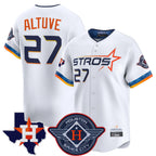 Choea H.Astros #27 Jose Altuve Player White City Connect Texas Patch Vapor Premier Limited Home Stitched Jerseys