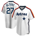Choea H.Astros #27 Jose Altuve Player White Cooperstown Collection T-shirt Stitched Jerseys