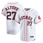 Choea H.Astros #27 Jose Altuve Player White Home Limited Stitched Jerseys