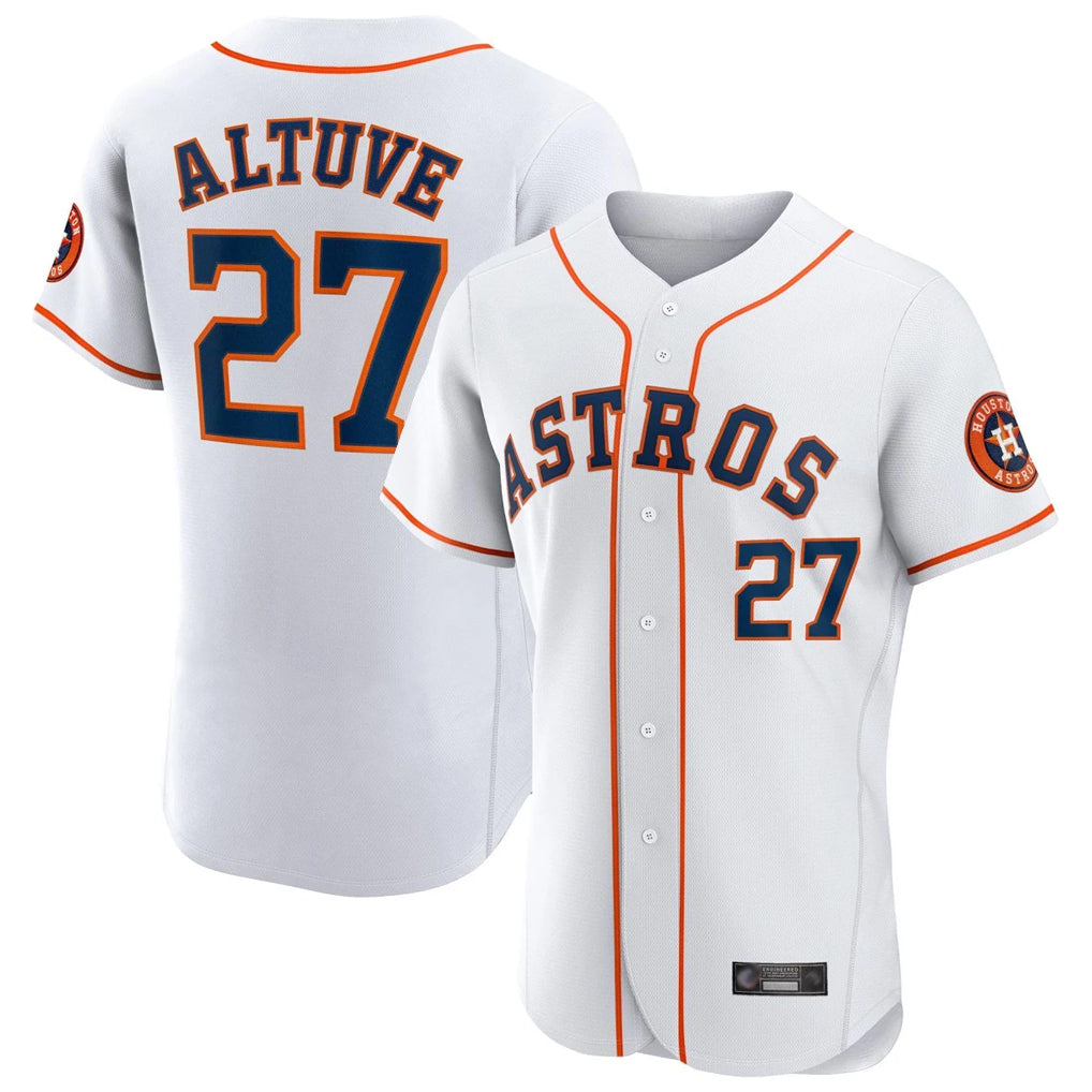 Choea H.Astros #27 Jose Altuve Player White Limited Elite Home Stitched Jerseys