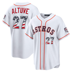 Choea H.Astros #27 Jose Altuve White USA 250 Fourth of July Home Stadium Jersey