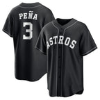 Choea H.Astros #3 Jeremy Pe?a Player Black Home Game Stitched Jerseys