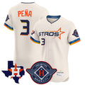 Choea H.Astros #3 Jeremy Pe?a Player Cream City Connect Texas Patch Vapor Premier Limited Elite Home Stitched Jerseys