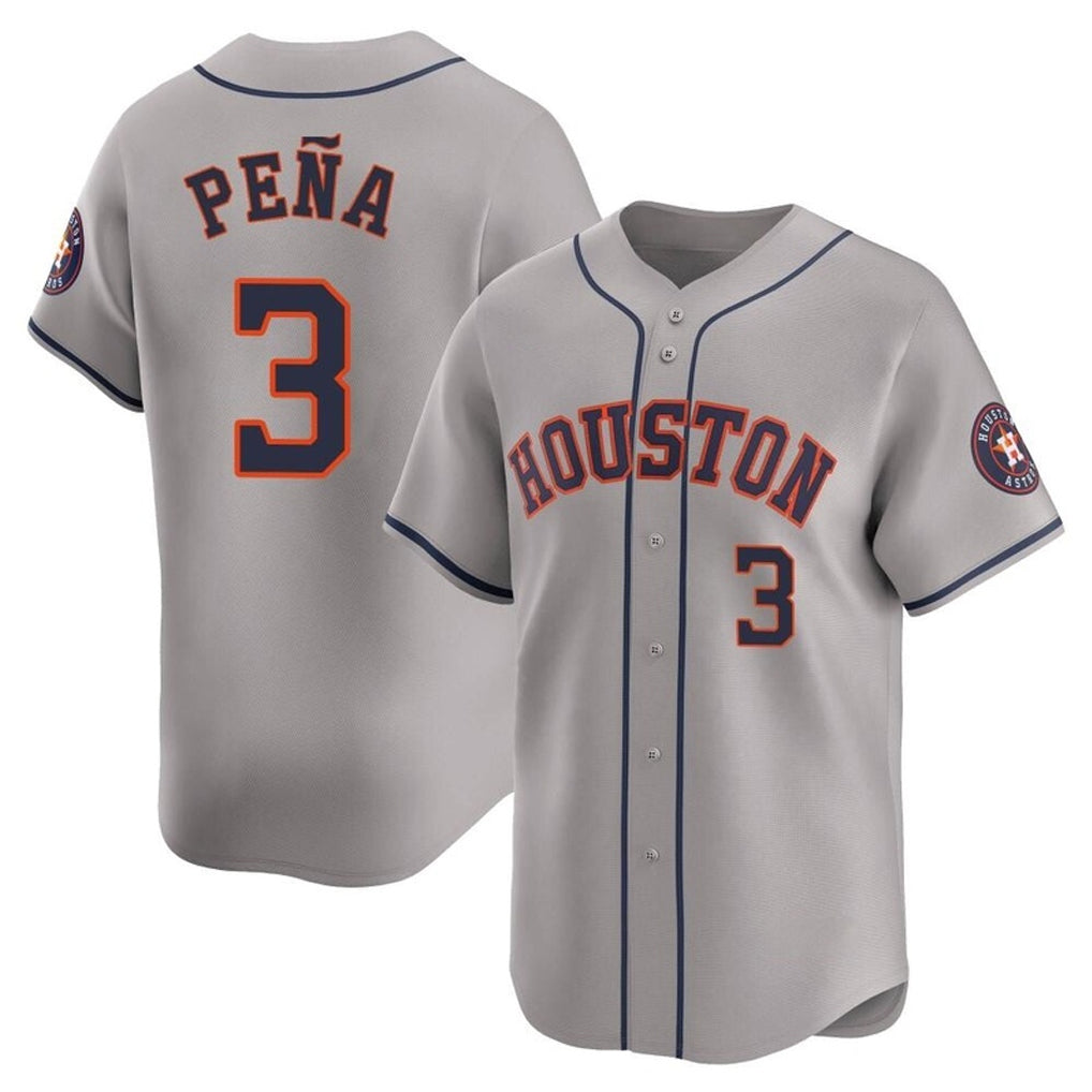 Choea H.Astros #3 Jeremy Pe?a Player Gray Home Limited Stitched Jerseys
