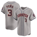 Choea H.Astros #3 Jeremy Pe?a Player Gray Home Limited Stitched Jerseys