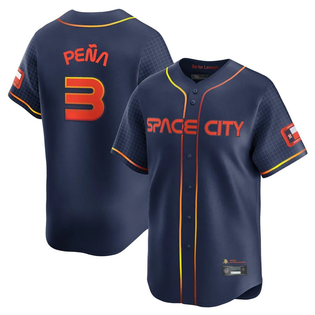 Choea H.Astros #3 Jeremy Pe?a Player Navy City Connect Home Limited Stitched Jerseys