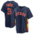 Choea H.Astros #3 Jeremy Pe?a Player Navy Home Game Stitched Jerseys