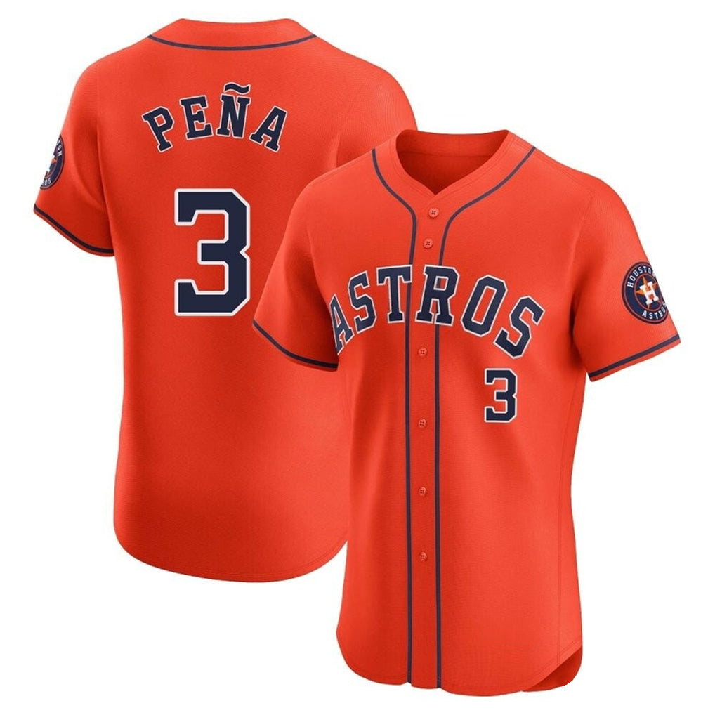 Choea H.Astros #3 Jeremy Pe?a Player Orange Home Limited Elite Stitched Jerseys
