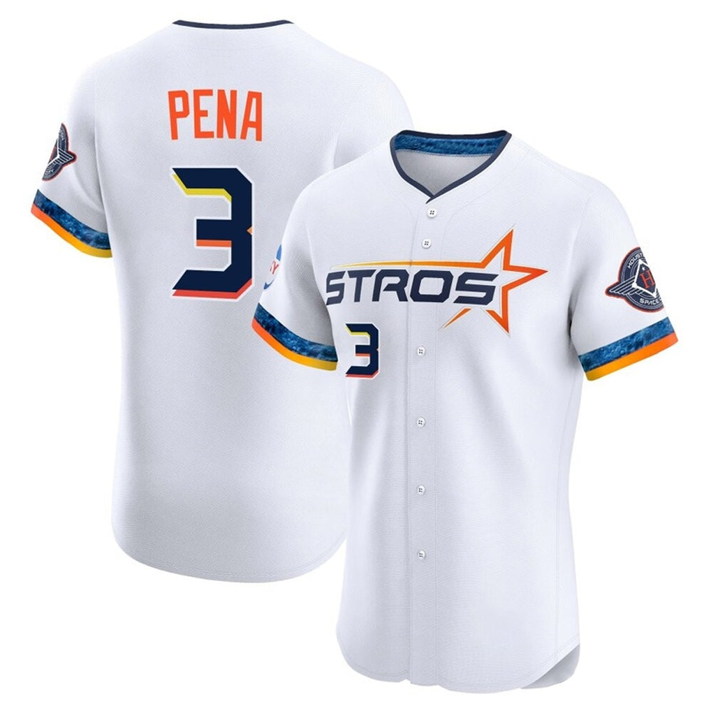 Choea H.Astros #3 Jeremy Pe?a Player White City Connect Limited Elite Home Stitched Jerseys